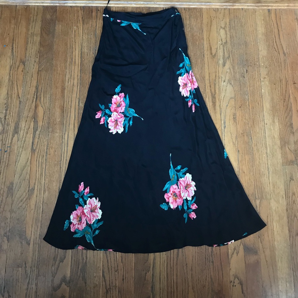 Vintage Floral Maxi Skirt
